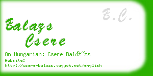 balazs csere business card